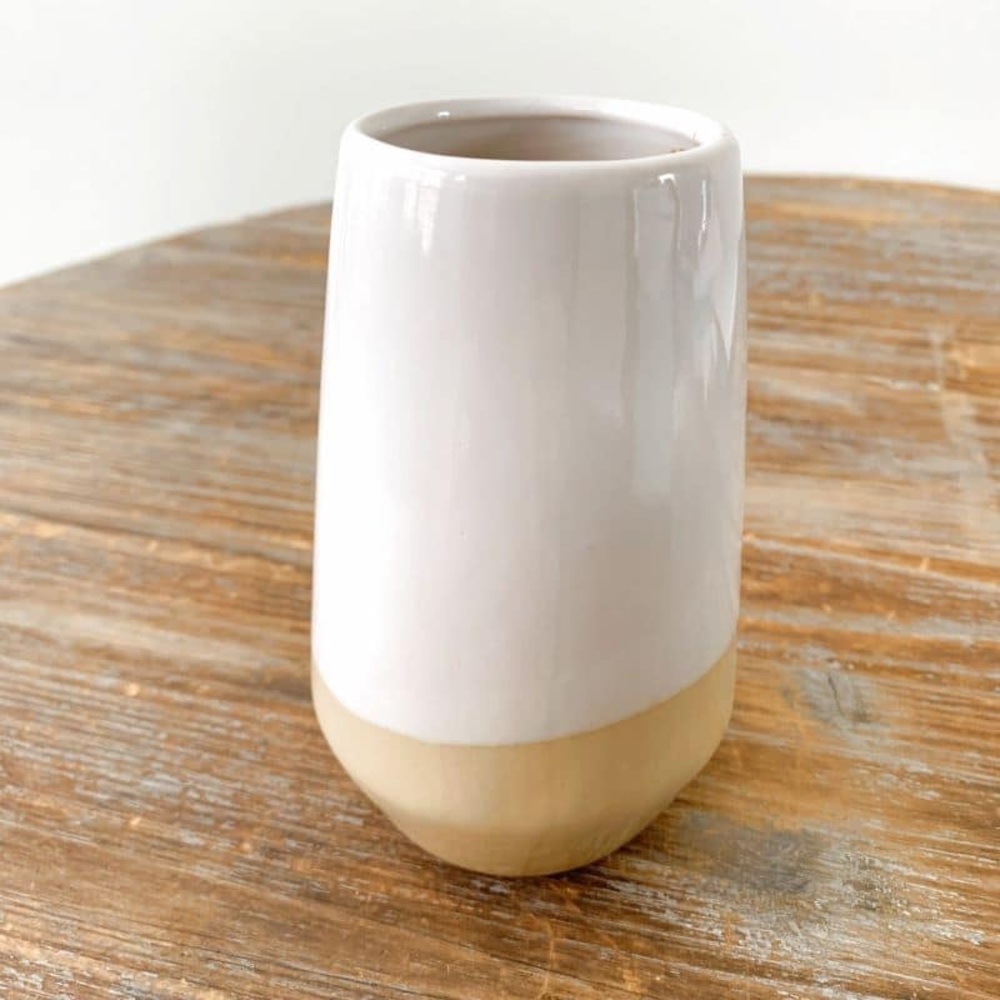 COSTA MESA || Isla Ceramic Two-Tone Decorative Vase ⭐️NEW IN BOX⭐️